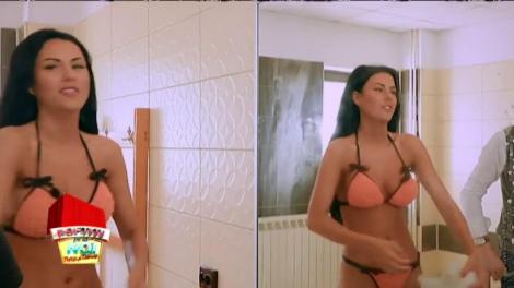 HOT! Sexy Cruduța apare în costum de BAIE! „Doamne, a murit și mopu`...s-a vărsat și apa”!