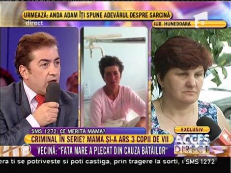 Vecina: "Mama a închis copiii şi a plecat după băutură"