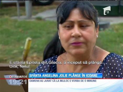 Sfânta Angelina Jolie plânge în icoane