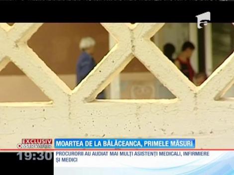 Moartea de la Bălăceanca, primele măsuri