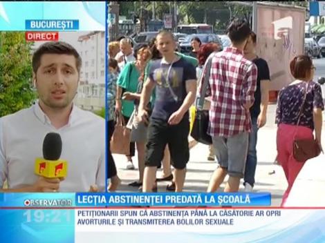 Lecția abstinenţei până la cununie, predată la școală