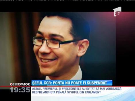 Preşedintele Curţii Constituţionale: ”Victor Ponta nu poate fi suspendat”