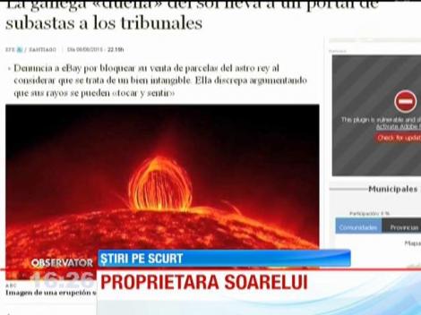 O femeie din Spania se declară proprietara Soarelui