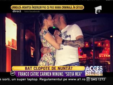 Franco, către fiica lui Adi Minune: ”Soția mea!”