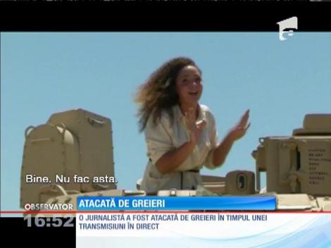 Jurnalistă atacată de greieri