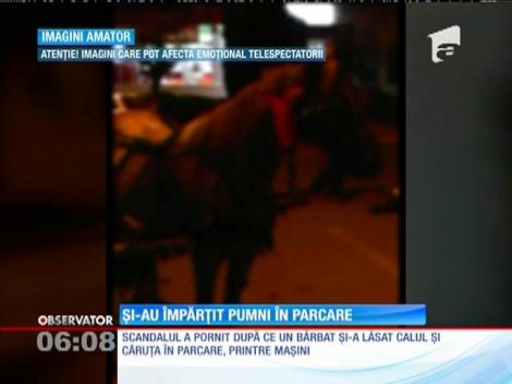 S-au împărţit pumni şi picioare într-o parcare din Dej