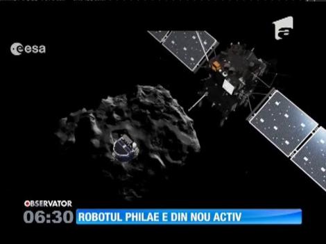 Robotul Philae e din nou activ