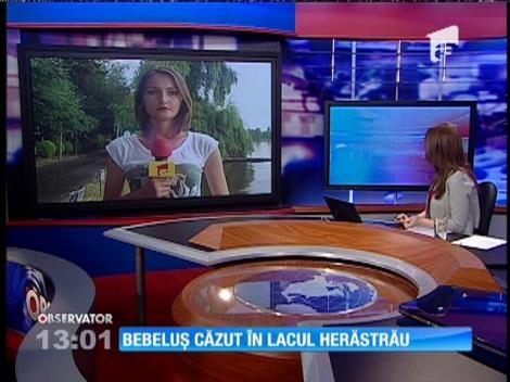 Un bebeluş a căzut cu căruciorul în lacul Herăstrău