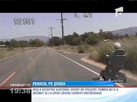 Scaun motorizat condus de o femeie de 80 de ani, obiectul unei urmăriri a Poliţiei