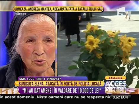 Bunicuța Elena, atacată în forță de Poliția Locală