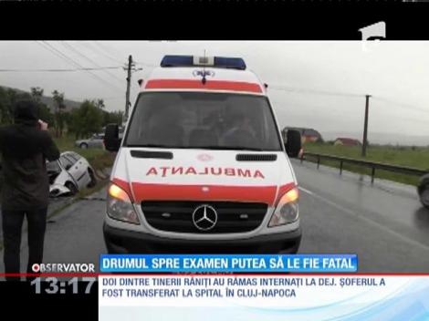 Drumul spre examen putea să le fie fatal unor tineri din Dej