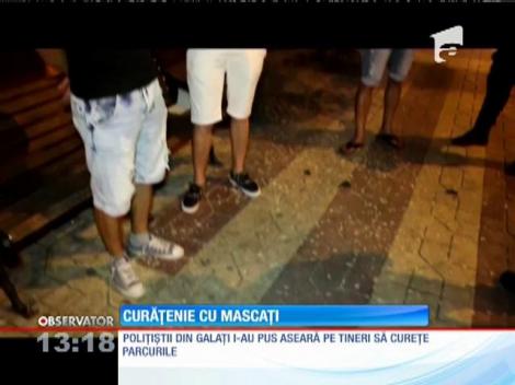 Consumatorii de semințe din parcurile din Galaţi, puși la curățenie de mascați