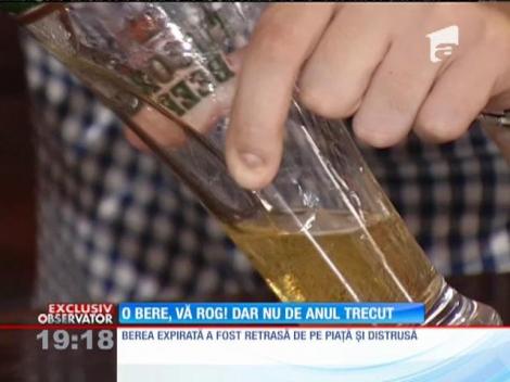 Bere expirată de aproape 2 ani, vândută la halbă