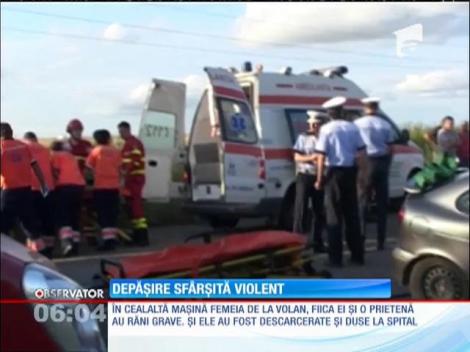 Depășire sfârșită violent. 5 oameni au fost răniţi grav