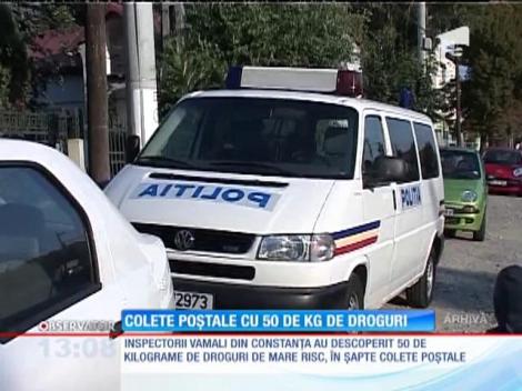 Colete poștale cu 50 de kilograme de droguri descoperite în Constanţa