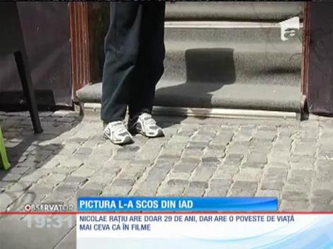 Nicolae, tânărul care a reuşit să îşi rescrie destinul prin pictură