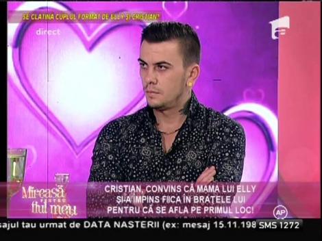 Cristian, afirmaţii dure: Doamna Andreea a împins-o pe Elly pentru că eram pe primul loc
