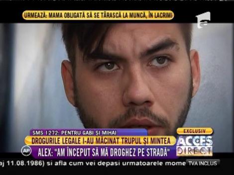 Alexandru, un tânăr care a ajuns în pragul morții din cauza drogurilor legale!