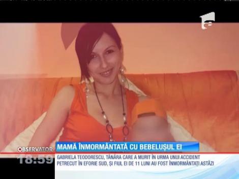 Gabriela, tânăra care a murit în accidentul violent din Eforie Sud, şi bebeluşul ei, au fost înmormântaţi