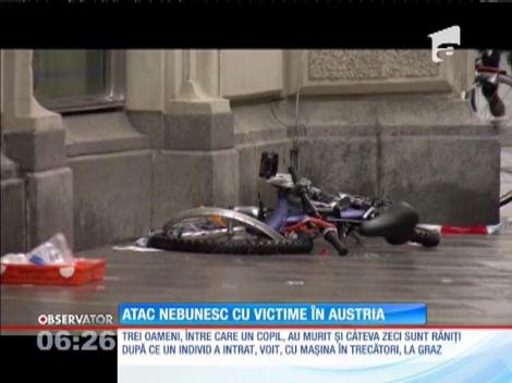 Austria: Trei morţi şi 34 de răniţi, după ce un bărbat a intrat cu maşina pe o stradă pietonală