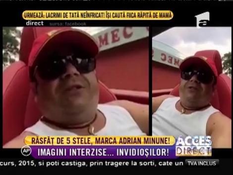 Adrian Minune, răsfăț cu o mașină de 5 stele