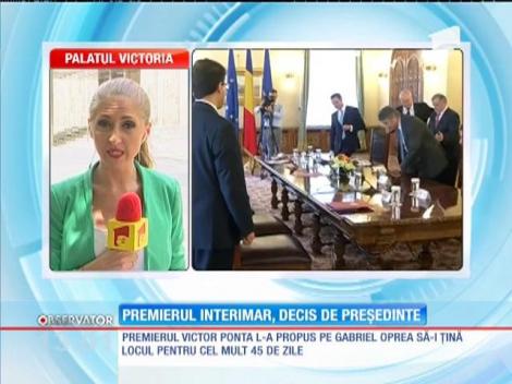 Klaus Iohannis decide dacă îl numeşte pe Gabriel Oprea premier interimar
