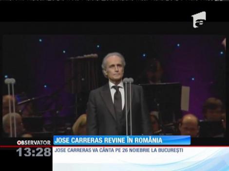Jose Carreras concertează la Romexpo, în ultimul său turneu mondial