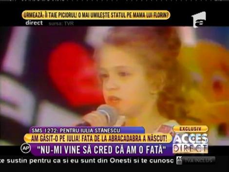 Iulia Stănescu, fetița minune de la ”Abracadabra”, este o mamă singură: ”Tatăl nu o vrea!”