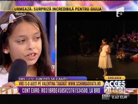 Giulia a câştigat premiul întâi la festivalul San Remo