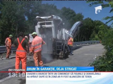 Unul dintre podurile care o supratraversează autostrada Bucureşti - Ploieşti, în pericol să cadă