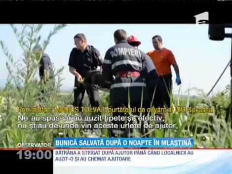 Bătrână salvată din mlaştină, în judeţul Covasna