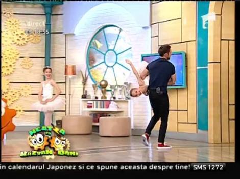 Dani Oţil a luat lecții de balet de la fetițele "Dance Planet"!