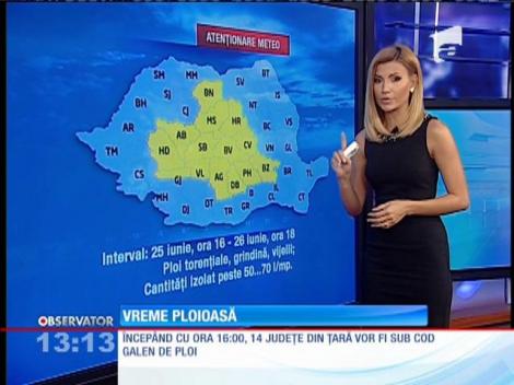 Cod galben de vreme instabilă. Află care sunt zonele vizate!