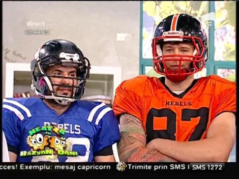 Bucharest Rebels, campionii României la fotbal american, în platoul de la Neatza