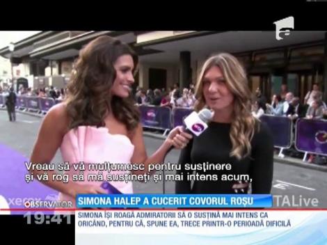 Simona Halep a cucerit și covorul roșu