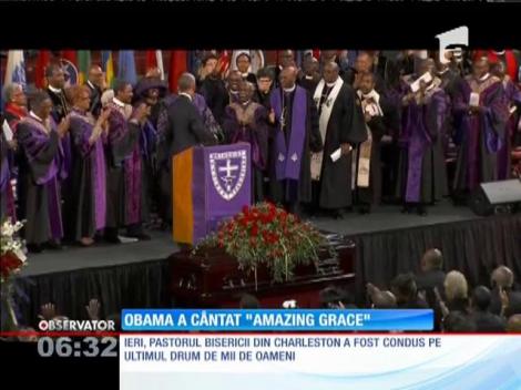 Preşedintele Statelor Unite le-a adus un omagiu victimelor atacului armat de la o biserică din Charleston