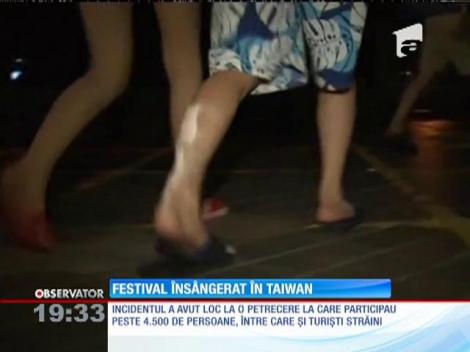 Scene dramatice au fost filmate în Taiwan, unde peste 500 de oameni au fost răniţi într-un incendiu