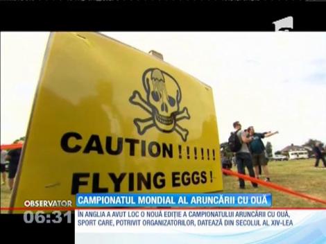 În Anglia a avut loc campionatul mondial al aruncării cu ouă