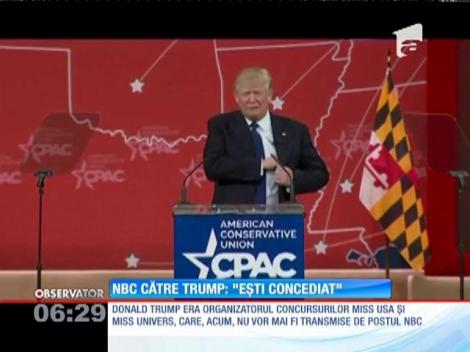 Donald Trump, "concediat" de grupul de mass-media NBC