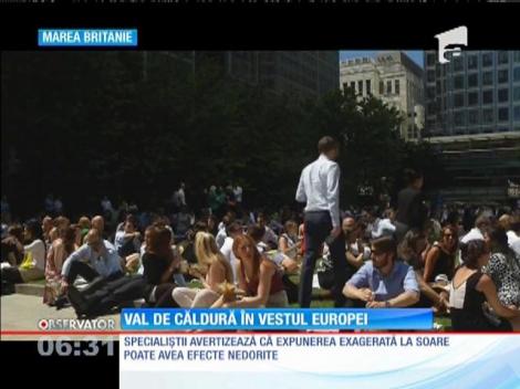 Canicula a pus stăpânire pe mai multe ţări din vestul Europei