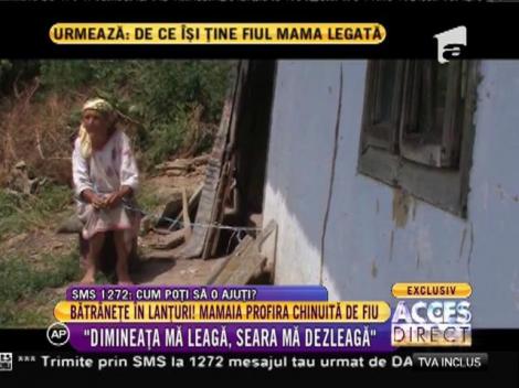 Bătrânețe în lanțuri! A îndurat sute de bătăi de la propriii copii şi de la soţ