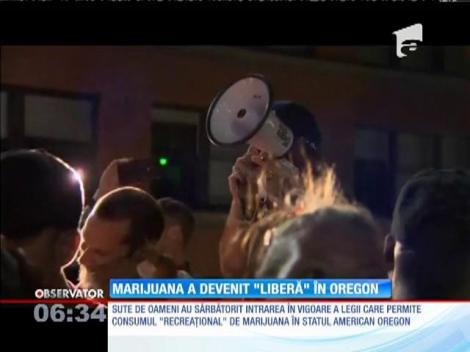 Minute de euforie în statul american Oregon, unde consumul de marijuana a devenit legal
