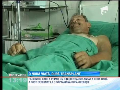 Pacientul care a primit un rinichi transplant a doua oară, externat după operaţie
