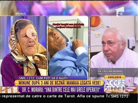 Măicuţa Profira, după operația la ochi: ”Parcă a coborât Dumnezeu pe pământ”