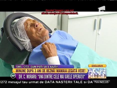 Mamaia Profira, minune după 3 ani de beznă! Bunica legată de propriul fiu vede!