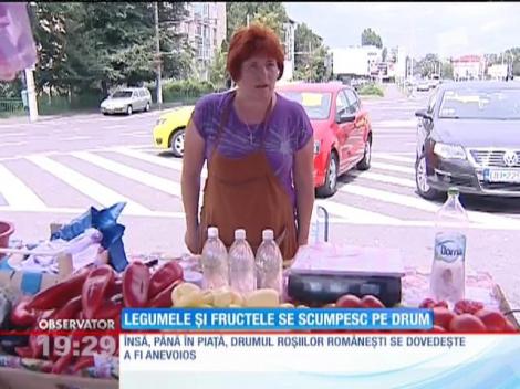 În plin sezon, legumele şi fructele româneşti ajung pe tarabe cu preţuri record