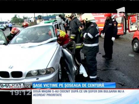 Accident pe șoseaua de centură a Capitalei. 6 răniți au ajuns la spital