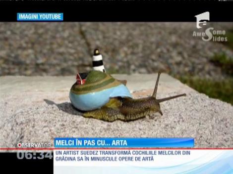 Un artist suedez transformă cochiliile melcilor în opere de artă
