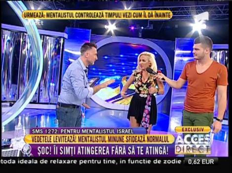 Mentalistul minune sifidează normalul! Rocsana Marcu i-a simțit mângâierea fără să o atingă!