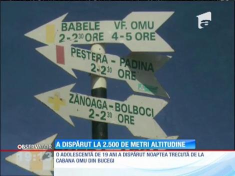 O adolescentă de 19 ani a dispărut de aproape 20 de ore de la Cabana Omu